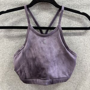 No Bull Sports Bra Womens Small Purple Padded Wireless Athletic Activewear